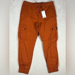 NWT Wesc Utility Jogger Pants XL Rust Orange Performance Stretch Cotton Pants
